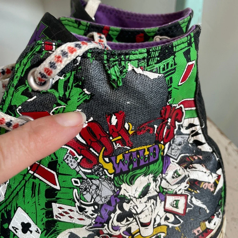 Converse Chuck Taylor DC Comics Joker Harley Quinn High Top Mens 11 Sneakers